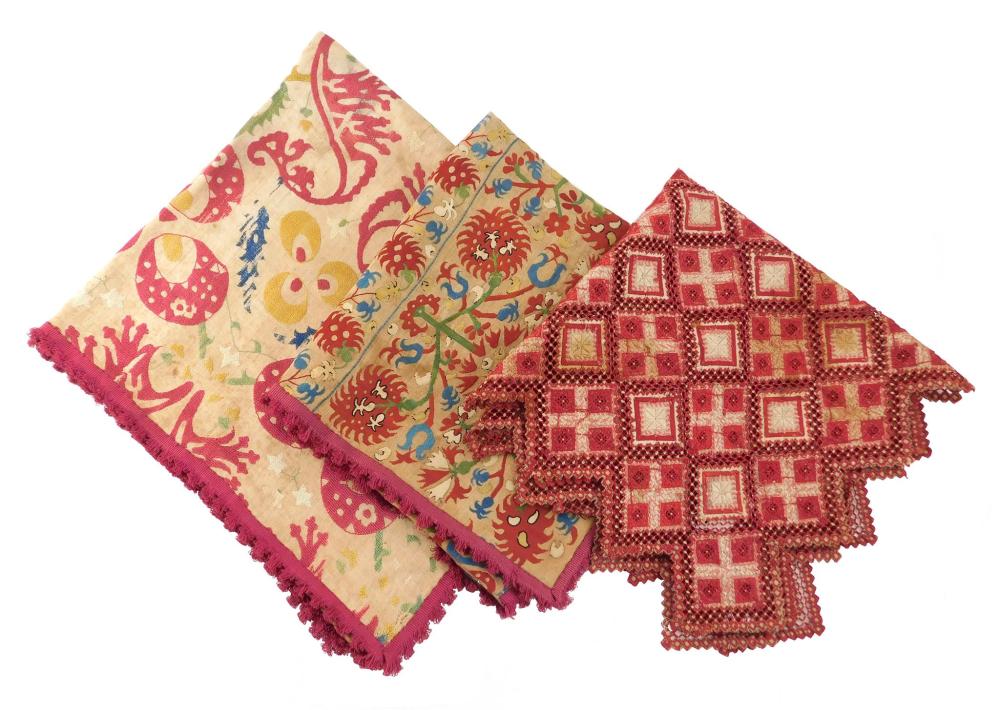 TEXTILES: THREE PIECES OF