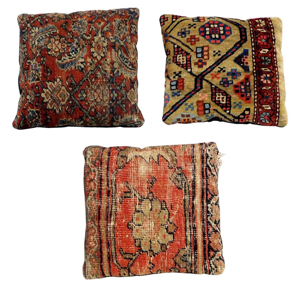 TEXTILES: THREE RUG FRAGMENT