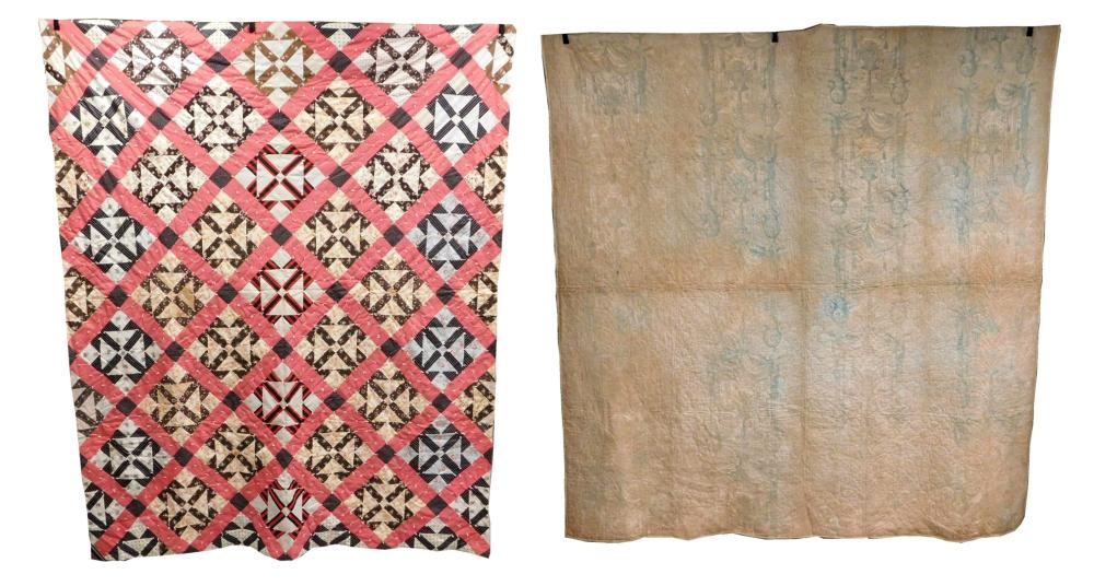 TEXTILES: TWO 19TH C. QUILTS: ONE