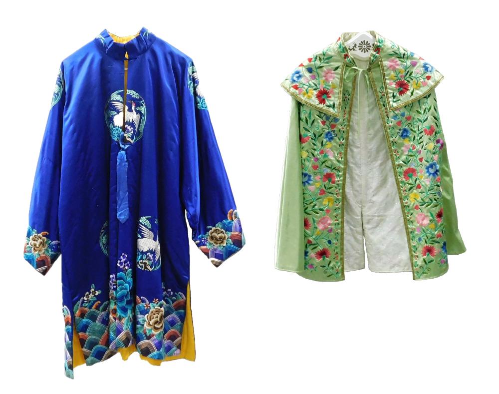 TEXTILES: TWO EMBROIDERED