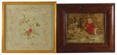 TEXTILES: TWO FRAMED 19TH C. W