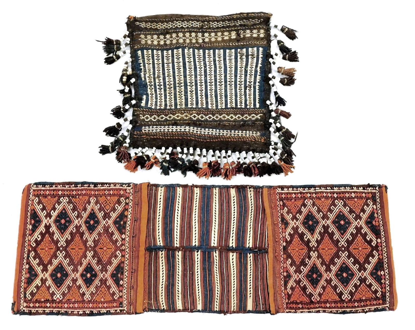TEXTILES: TWO MIDDLE EASTERN SADDLE