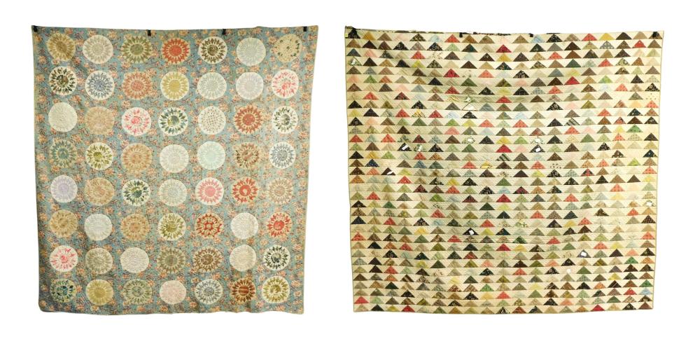 TEXTILES: TWO QUILTS: THE FIRST A