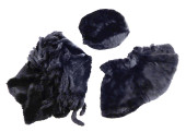TEXTILES: VINTAGE FUR CAPE, CA