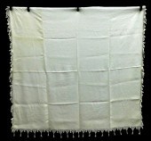TEXTILES: WHITE TABLE COVER, C