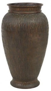 TEXTURED COPPER FLOOR VASE UMB