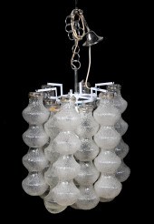 Textured glass 6-light chandel