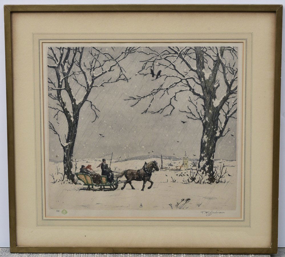 T.F. SIMON (1877-1941), AQUATINT,