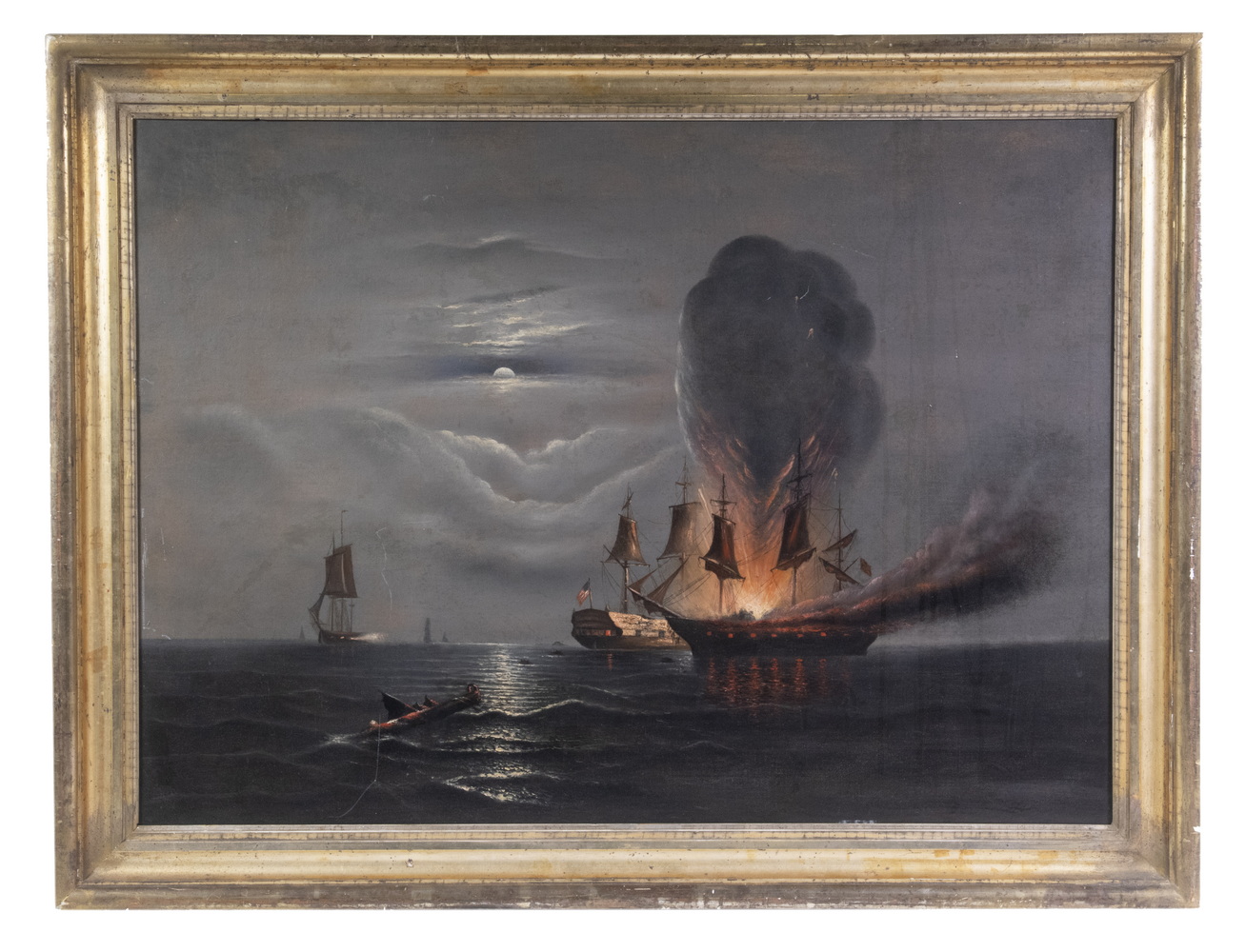 T.H. ADAMS Painting of American and
