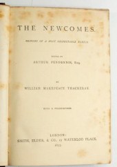 Thackeray (W M) The Newcomer,