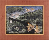 THAI ANTIQUE TEMPERA BUDDHIST