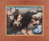 THAI ANTIQUE TEMPERA ON BOARD