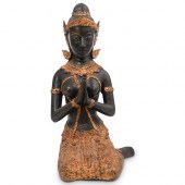 THAI BRASS BUDDHA STATUEDESCRI