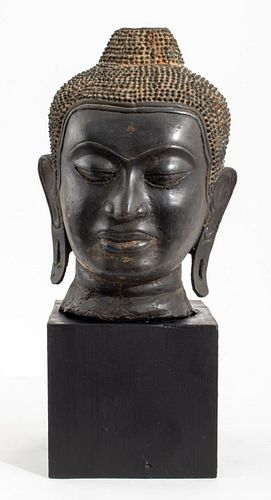 THAI BRONZE BUDDHA HEAD