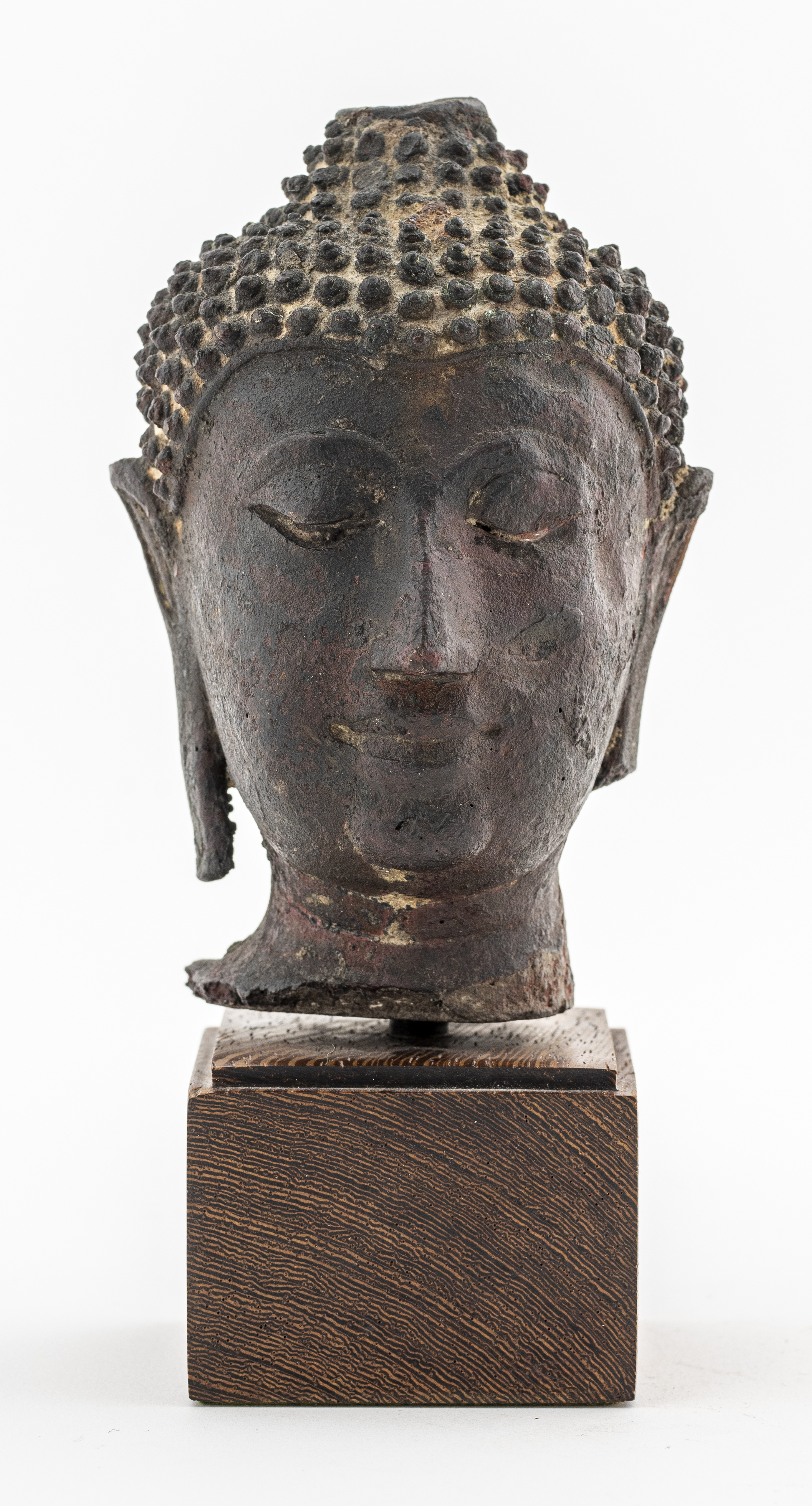 THAI BRONZE BUDDHA HEAD SCULPTURE