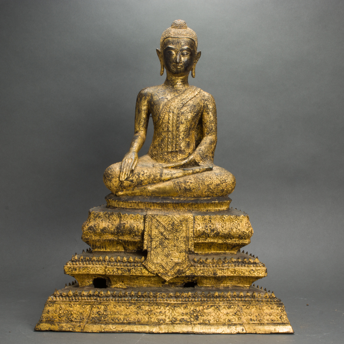 THAI BRONZE FIGURE OF BUDDHA Thai