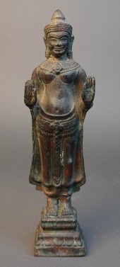 THAI BRONZE FIGURE OF STANDING