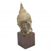 THAI BRONZE HEAD OF BUDDHA, AR