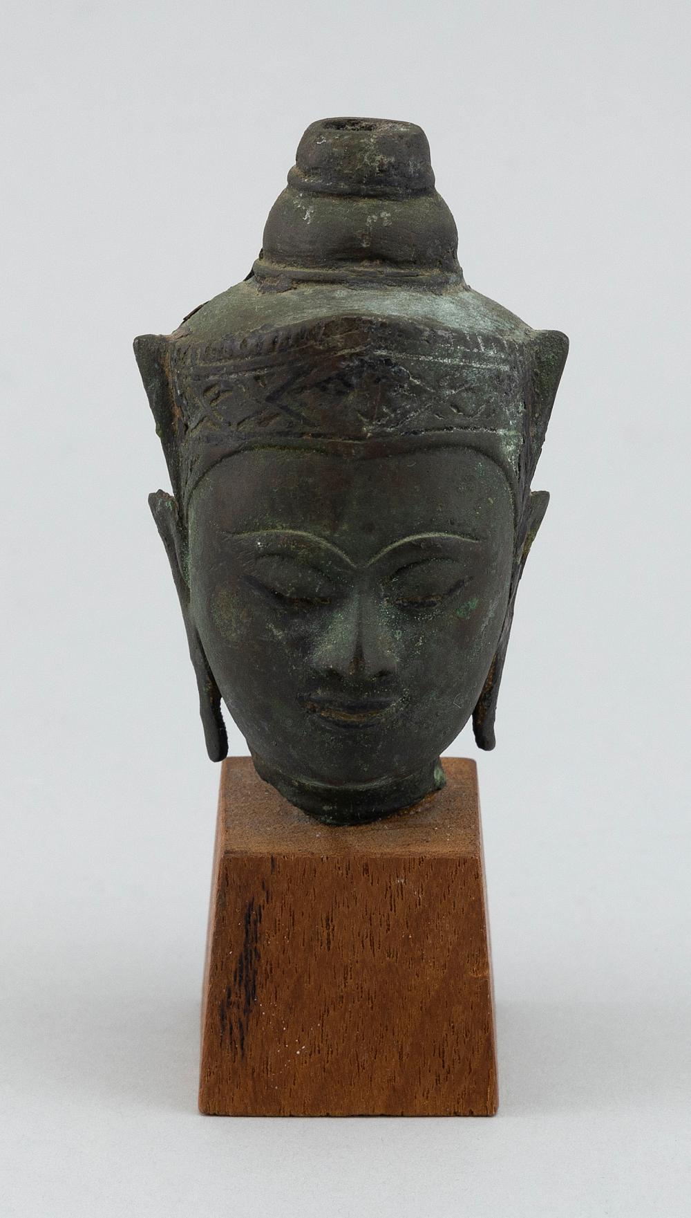 THAI BRONZE HEAD OF BUDDHA