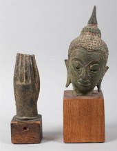 THAI BRONZE HEAD OF THE BUDDHA