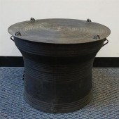 THAI BRONZE HILL RAIN DRUM, H: