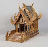 THAI CARVED GILT WOOD SPIRIT H