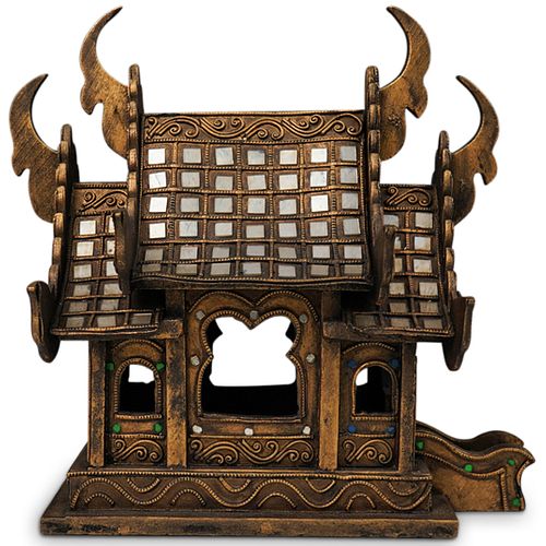THAI CARVED GILT WOOD SPIRIT
