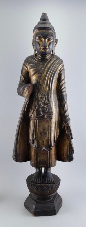THAI CARVED GILTWOOD BUDDHA 19