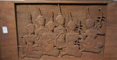THAI CARVED TEAK PANEL OF MUSI