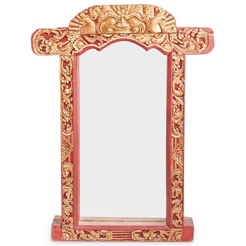 THAI CARVED WOODEN FRAMED