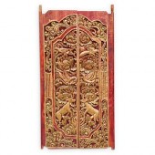THAI CARVED WOODEN WINDOW SHUT