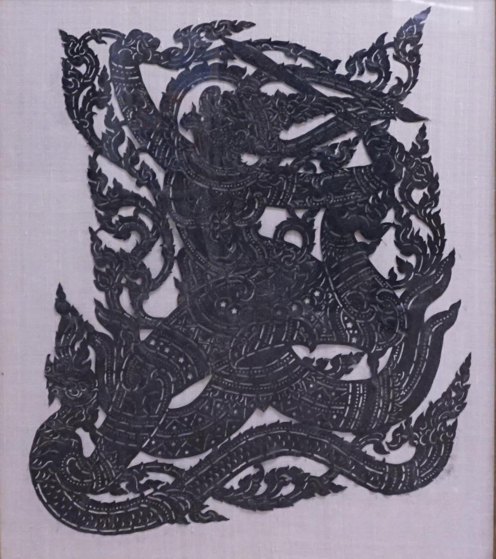 THAI CUT-OUT SILHOUETTE OF A TEMPLE