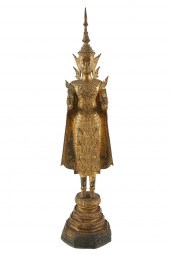 THAI GILT BRONZE BUDDHA FIGURE