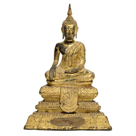 Thai Gilt-Bronze Buddha 	 