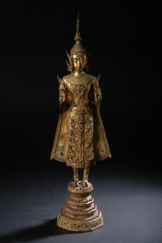 THAI GILT BRONZE FIGURE OF BUDDHA