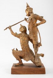 THAI GILT BRONZE PHRA RAM AND