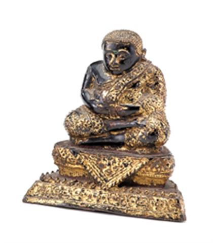 Thai gilt bronze sangkachai figure