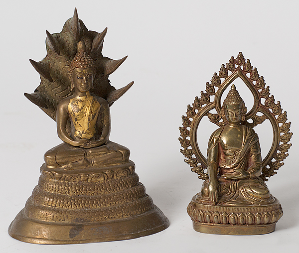 Thai Gilt Metal Buddhas Thai