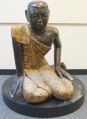THAI GILT SEQUIN AND PAINTED W