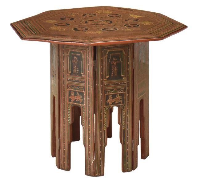 THAI HAND-PAINTED OCTAGONAL SIDE