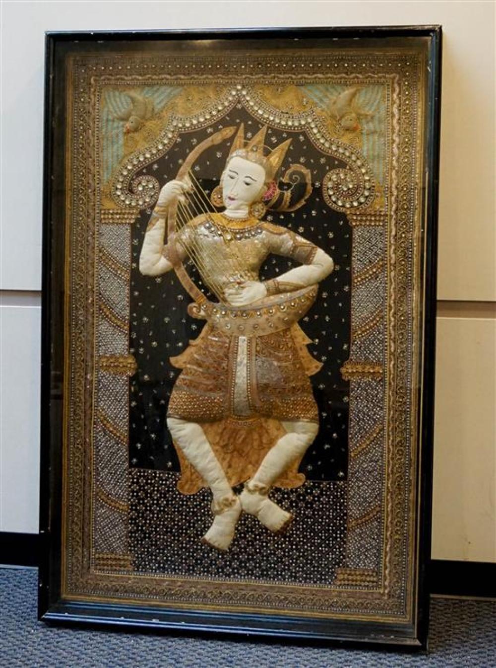 THAI JEWELED EMBROIDERY OF A