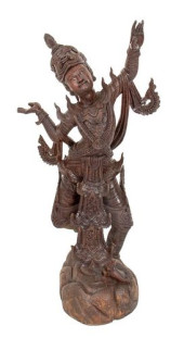 THAI MALE DANCER HARDWOOD SCUL