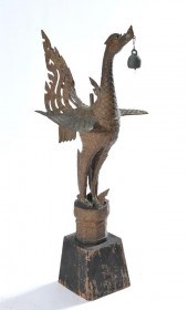 THAI PATINATED BRASS HAMSA MYT