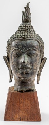 THAI PATINATED BRONZE BUDDHA B