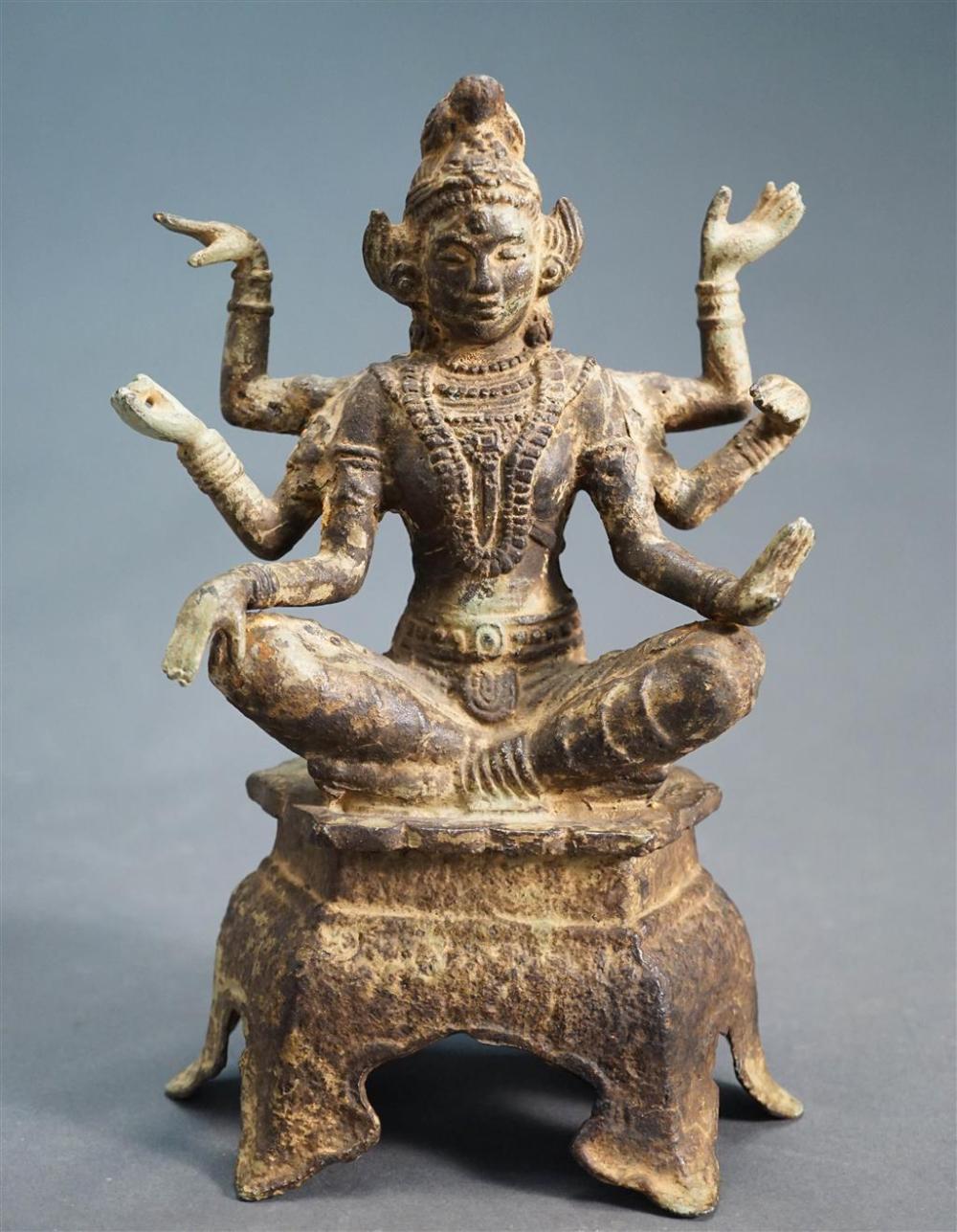 THAI PATINATED METAL FIGURE OF A