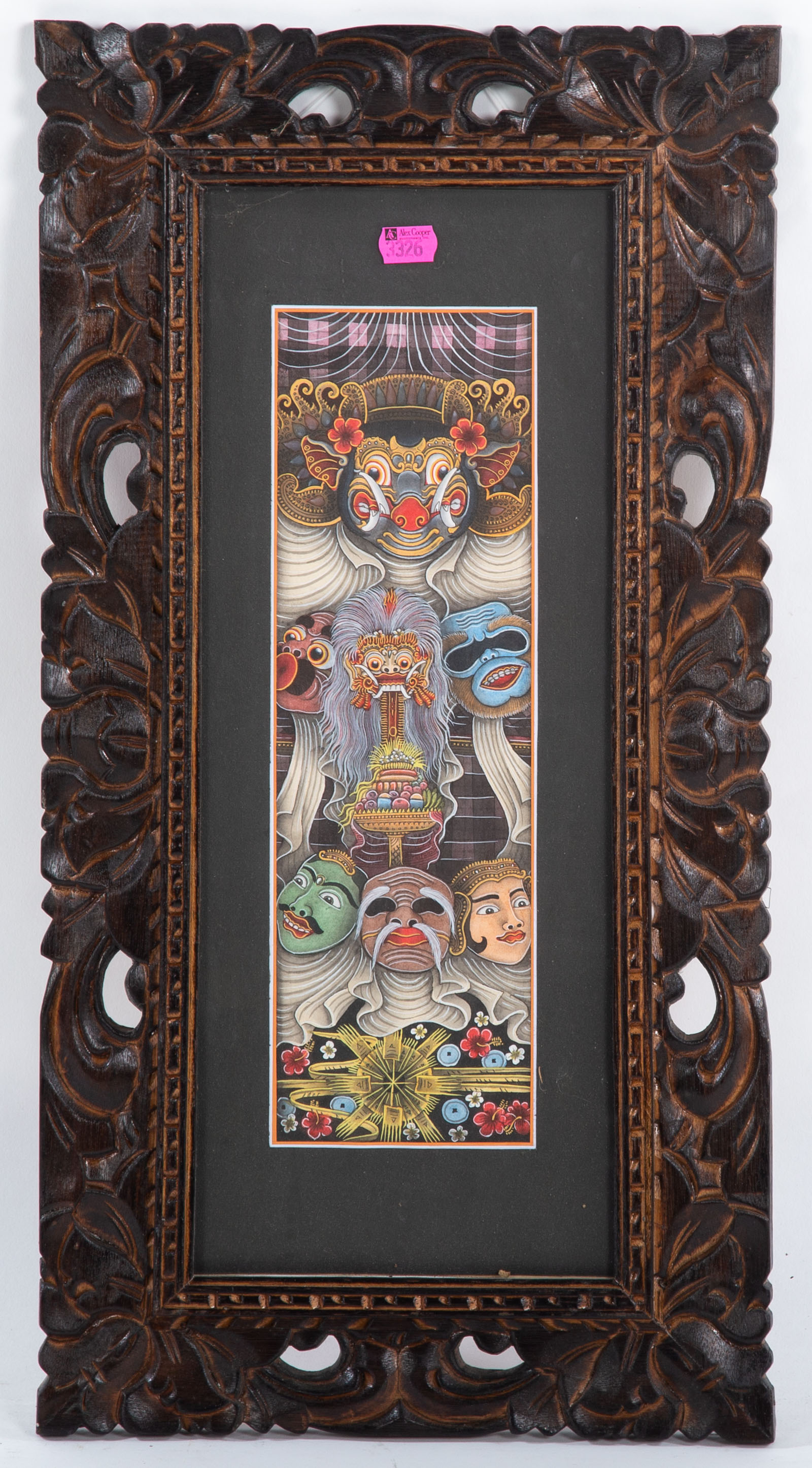 THAI RELIGIOUS WOODBLOCK PRINT In