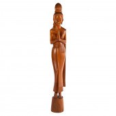 THAI SAWASDEE CARVED WOOD FIGU