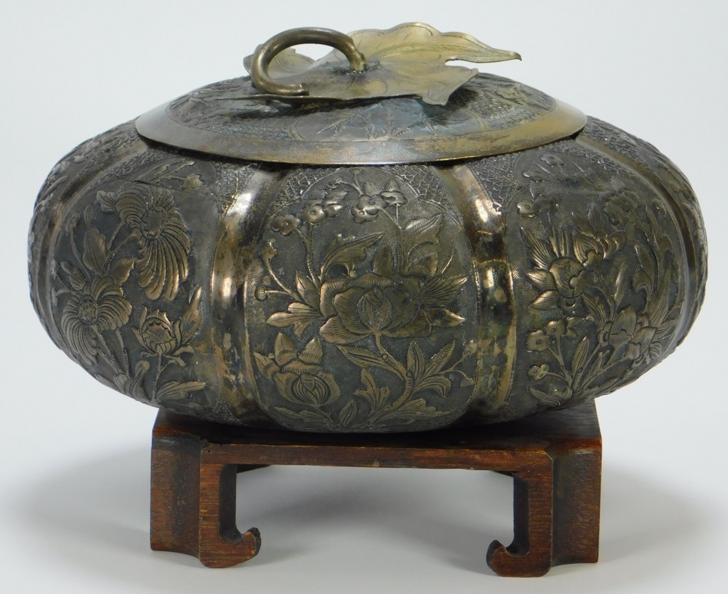 THAI SILVER ALLOY COVERED BOX