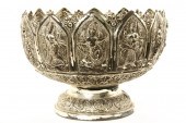 THAI SILVERPLATE BOWL - 19th c