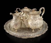 THAI STERLING SILVER TEA SET,